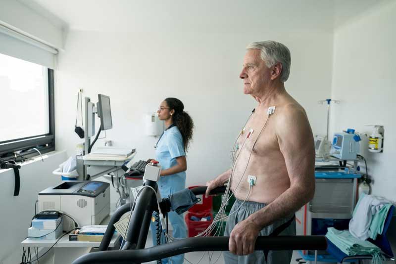 Man doing a stress test